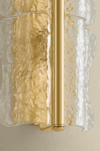 Hudson Valley - 1374-AGB - Four Light Wall Sconce - Fosterdale - Aged Brass