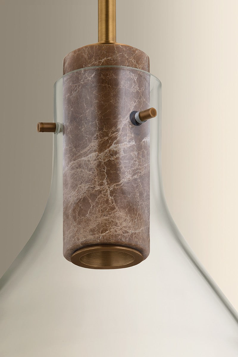 Hudson Valley - 1619-PBR - One Light Pendant - West Hill - Patina Brass