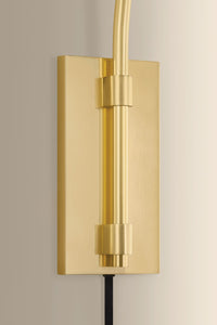 Hudson Valley - 2351-AGB - One Light Wall Sconce - Sylva - Aged Brass