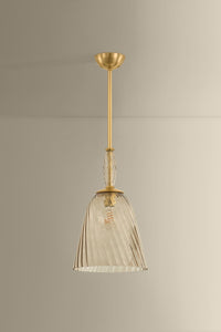 Hudson Valley - 2413-AGB - One Light Pendant - Bleecker - Aged Brass