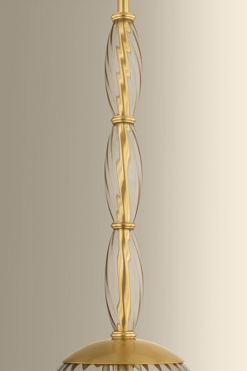 Hudson Valley - 2417-AGB - One Light Pendant - Bleecker - Aged Brass