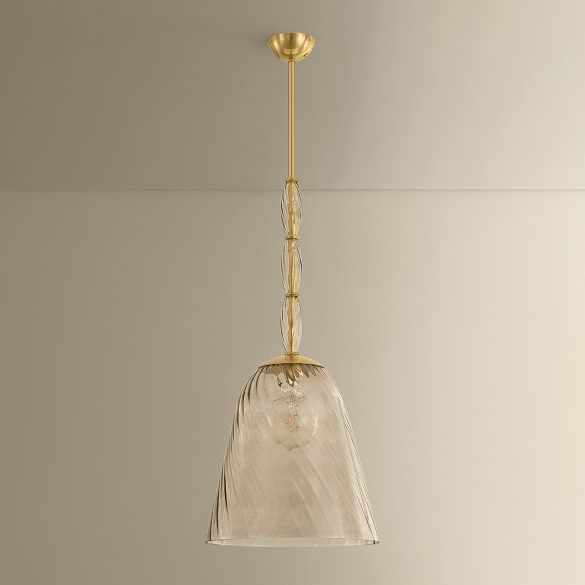 Hudson Valley - 2417-AGB - One Light Pendant - Bleecker - Aged Brass
