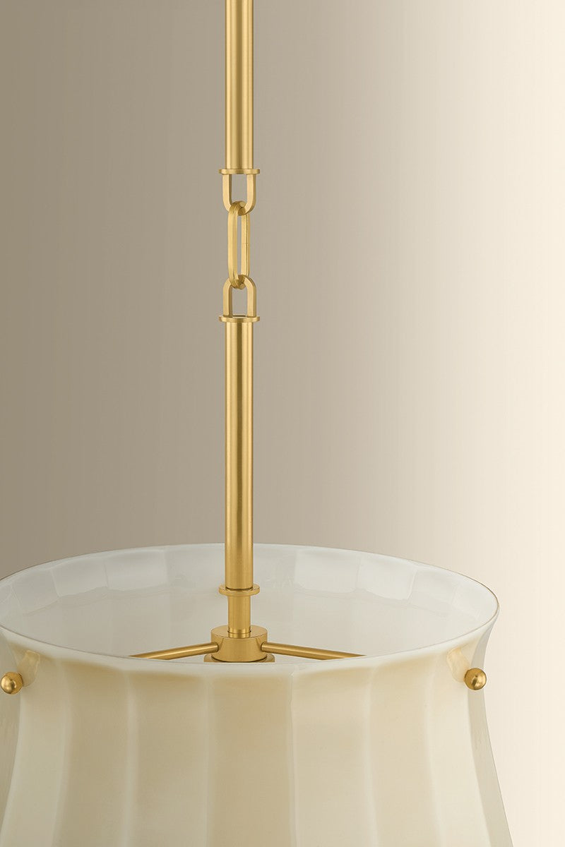 Hudson Valley - 3113-AGB - One Light Pendant - Nevins - Aged Brass