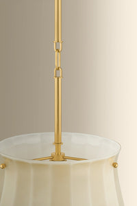 Hudson Valley - 3113-AGB - One Light Pendant - Nevins - Aged Brass