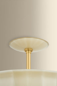 Hudson Valley - 3115-AGB - One Light Semi Flush Mount - Nevins - Aged Brass