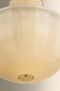 Hudson Valley - 3115-AGB - One Light Semi Flush Mount - Nevins - Aged Brass