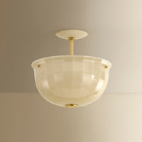 Hudson Valley - 3115-AGB - One Light Semi Flush Mount - Nevins - Aged Brass