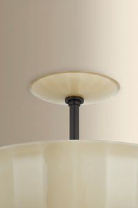 Hudson Valley - 3115-DB - One Light Semi Flush Mount - Nevins - Distressed Bronze