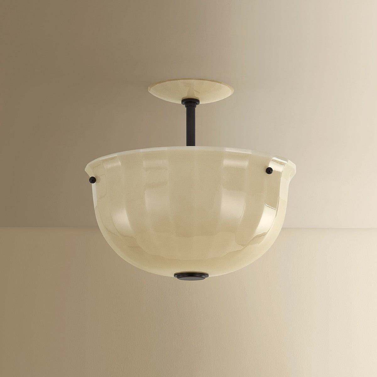 Hudson Valley - 3115-DB - One Light Semi Flush Mount - Nevins - Distressed Bronze