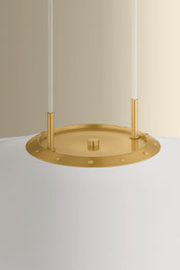 Hudson Valley - 4751-AGB/SWH - LED Pendant - Emmons - Aged Brass