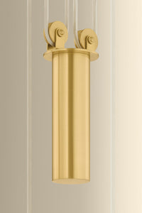 Hudson Valley - 4751-AGB/SWH - LED Pendant - Emmons - Aged Brass