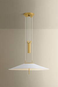 Hudson Valley - 4751-AGB/SWH - LED Pendant - Emmons - Aged Brass