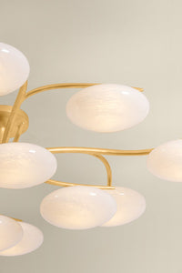 Hudson Valley - 5013-VGL - LED Semi Flush Mount - Bayberry - Vintage Gold Leaf
