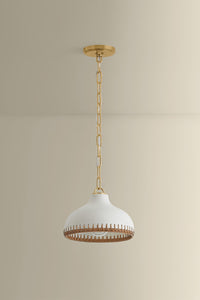 Hudson Valley - 5314-AGB/CCP - One Light Pendant - Southfields - Aged Brass