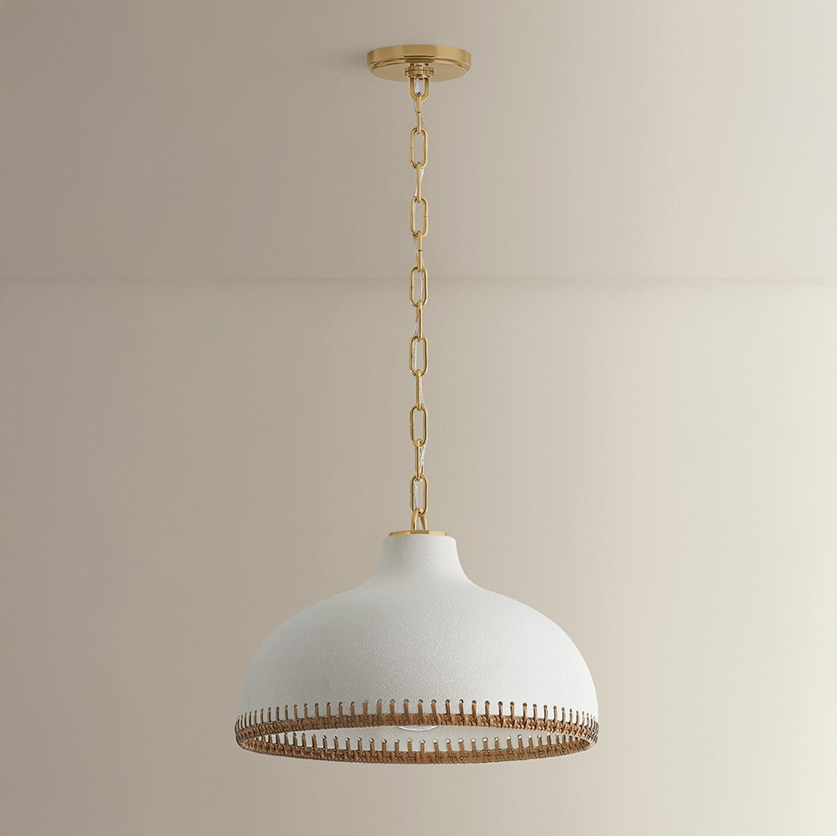 Hudson Valley - 5317-AGB/CCP - One Light Pendant - Southfields - Aged Brass