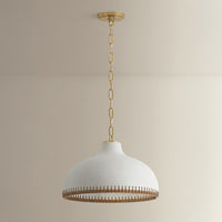 Hudson Valley - 5317-AGB/CCP - One Light Pendant - Southfields - Aged Brass