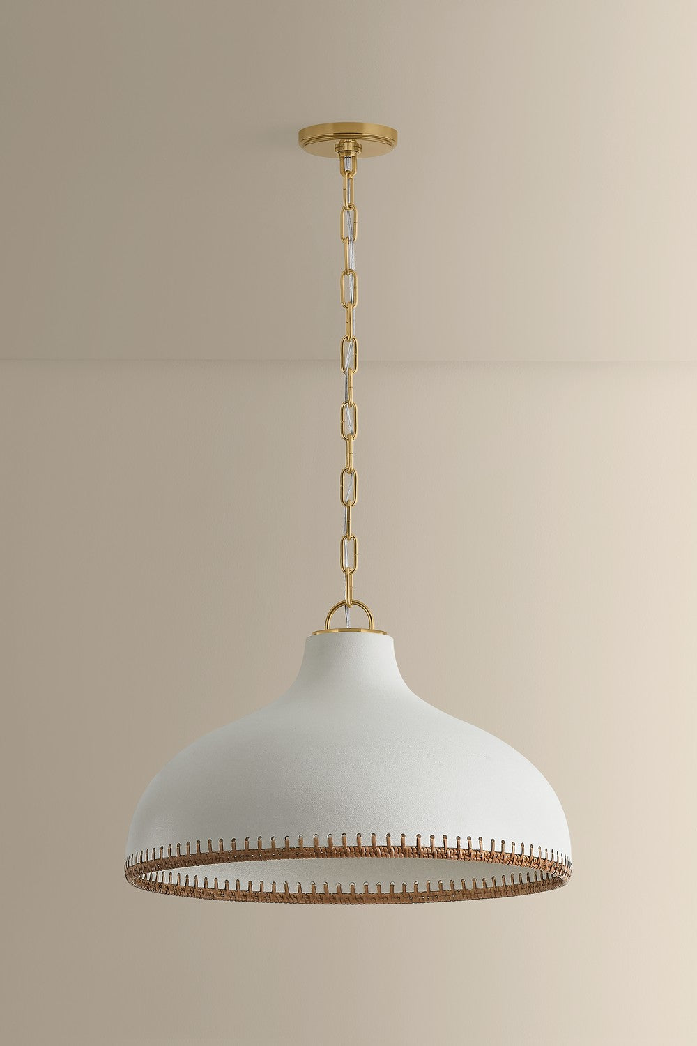 Hudson Valley - 5322-AGB/CCP - One Light Pendant - Southfields - Aged Brass