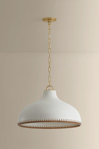 Hudson Valley - 5322-AGB/CCP - One Light Pendant - Southfields - Aged Brass