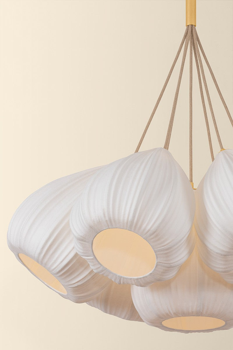 Hudson Valley - 6540-VGL - Seven Light Chandelier - Livonia - Vintage Gold Leaf