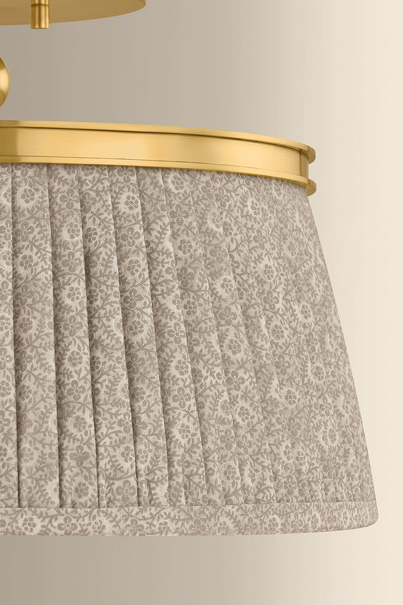 Hudson Valley - 8517-AGB - Two Light Semi Flush Mount - Valeria - Aged Brass
