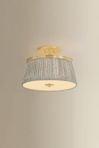 Hudson Valley - 8517-AGB - Two Light Semi Flush Mount - Valeria - Aged Brass