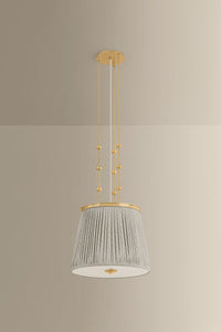 Hudson Valley - 8519-AGB - One Light Pendant - Valeria - Aged Brass
