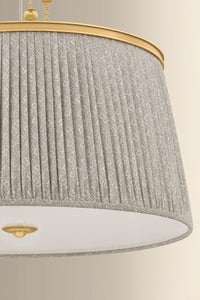 Hudson Valley - 8528-AGB - Three Light Pendant - Valeria - Aged Brass