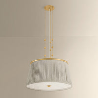 Hudson Valley - 8528-AGB - Three Light Pendant - Valeria - Aged Brass