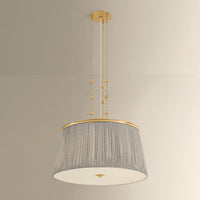 Hudson Valley - 8528-AGB - Three Light Pendant - Valeria - Aged Brass
