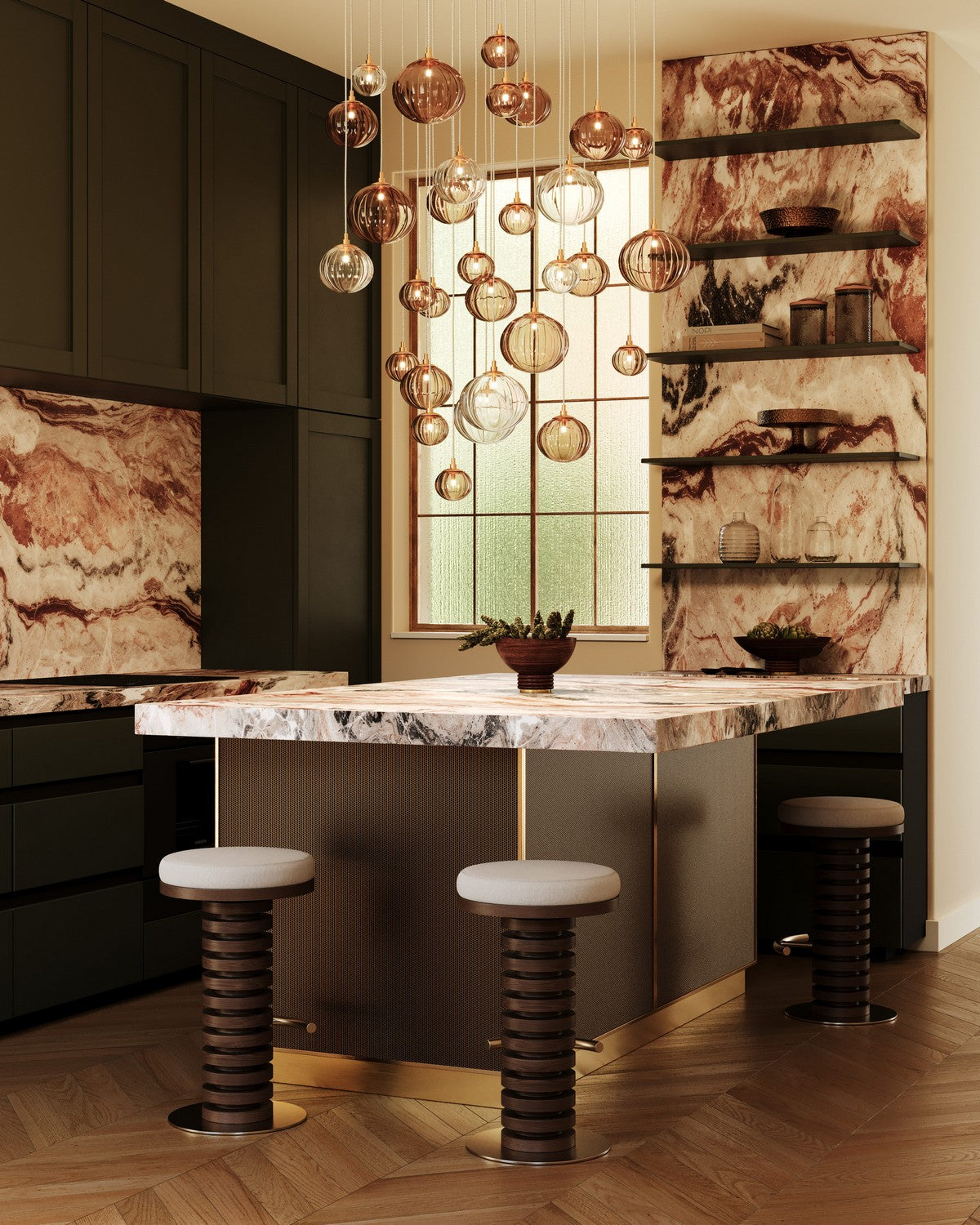 Corbett Lighting - 571-40-VGL - LED Chandelier - Istanbul - Vintage Gold Leaf