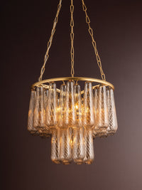 Corbett Lighting - 581-27-VGL - Five Light Chandelier - Milos - Vintage Gold Leaf