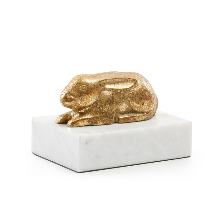Villa & House Lapin Statue, Gold Leaf