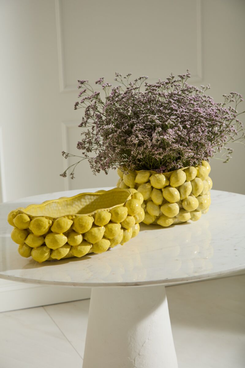 Design Shop Layered Lemon Pot 13.5"x 7.75"