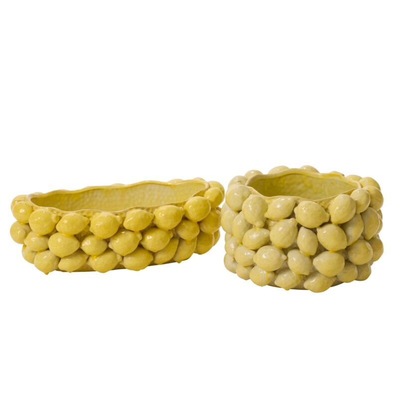 Design Shop Layered Lemon Pot 13.5"x 7.75"