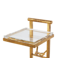 Villa & House Lucia Accent Table, Gold Leaf