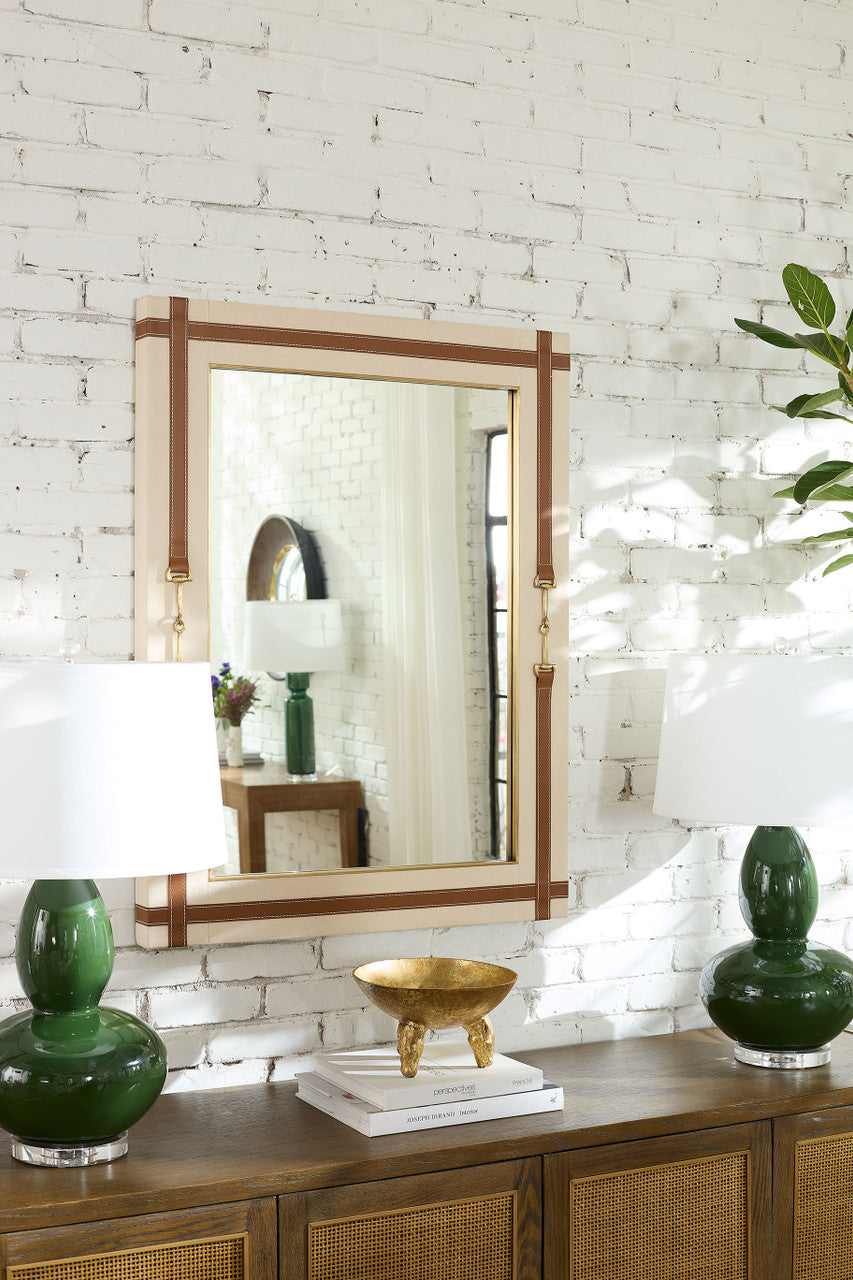 Villa & House Lisbon Lamp with Shade 17-inch White Linen, with Nickel, Forest Canopy