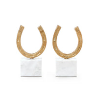 Villa & House Lucky Bookends, Gold Leaf