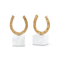 Villa & House Lucky Bookends, Gold Leaf