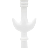 Villa & House Luna Lamp with Shade 14-inch White Linen, with Nickel, Plaster White