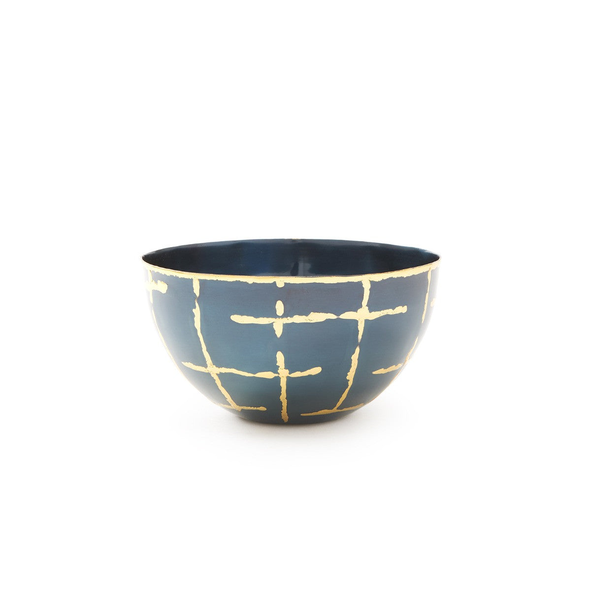 Villa & House Loom Small Bowl, Anthracite and Brass