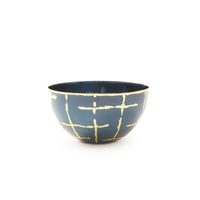 Villa & House Loom Small Bowl, Anthracite and Brass