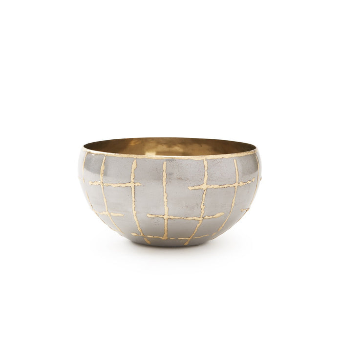 Villa & House Loom Medium  Bowl, Silver and Brass