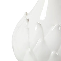 Villa & House Lotus Lamp with Shade 16-inch White Linen, with Nickel, Cloud Nine