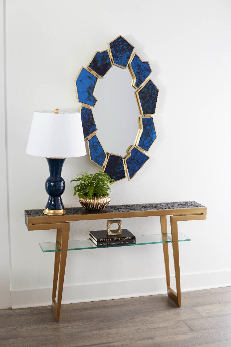 Villa & House Lucas Mirror, Antique Midnight Blue