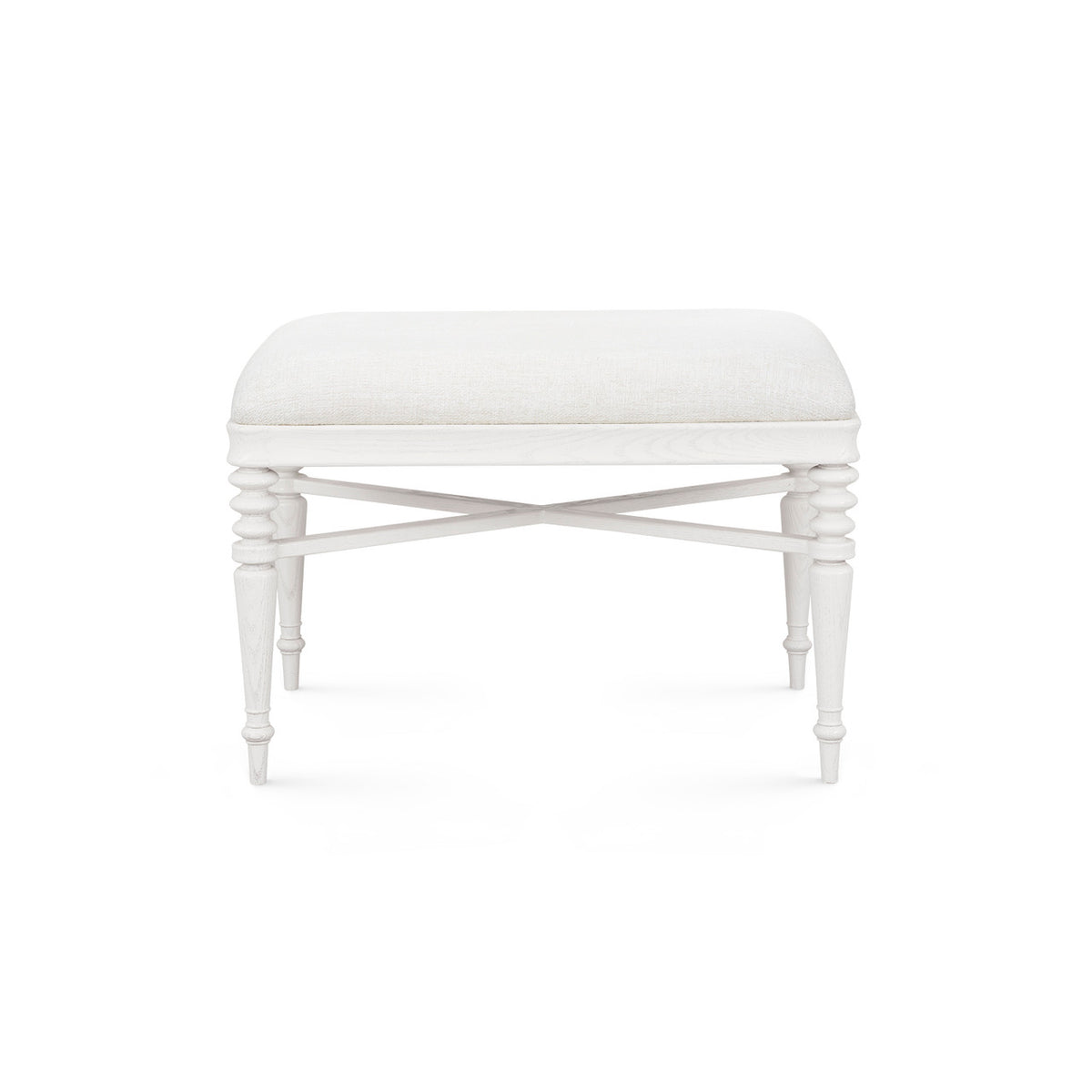 Villa & House Lawrence Stool, Glazed Whisper White