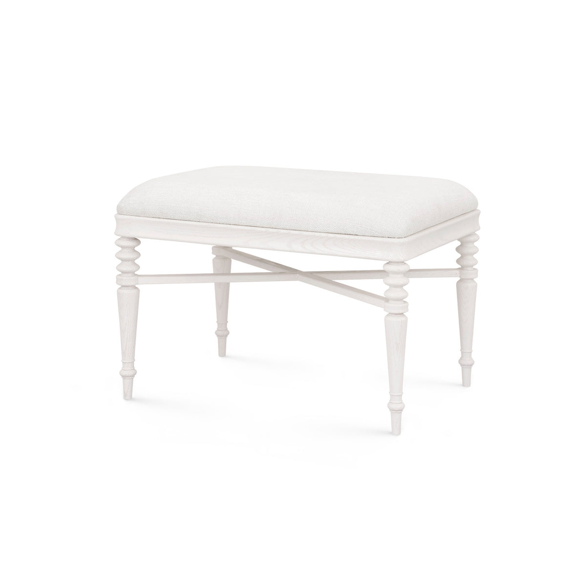 Villa & House Lawrence Stool, Glazed Whisper White