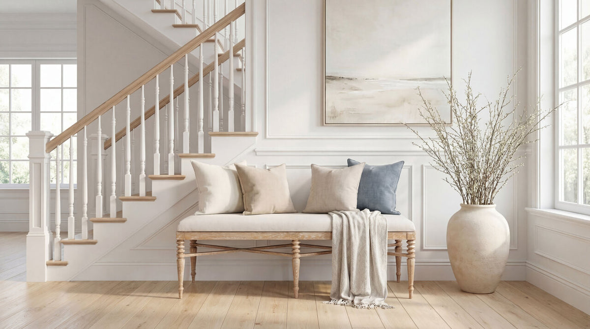 Villa & House Lawrence Bench, Almond