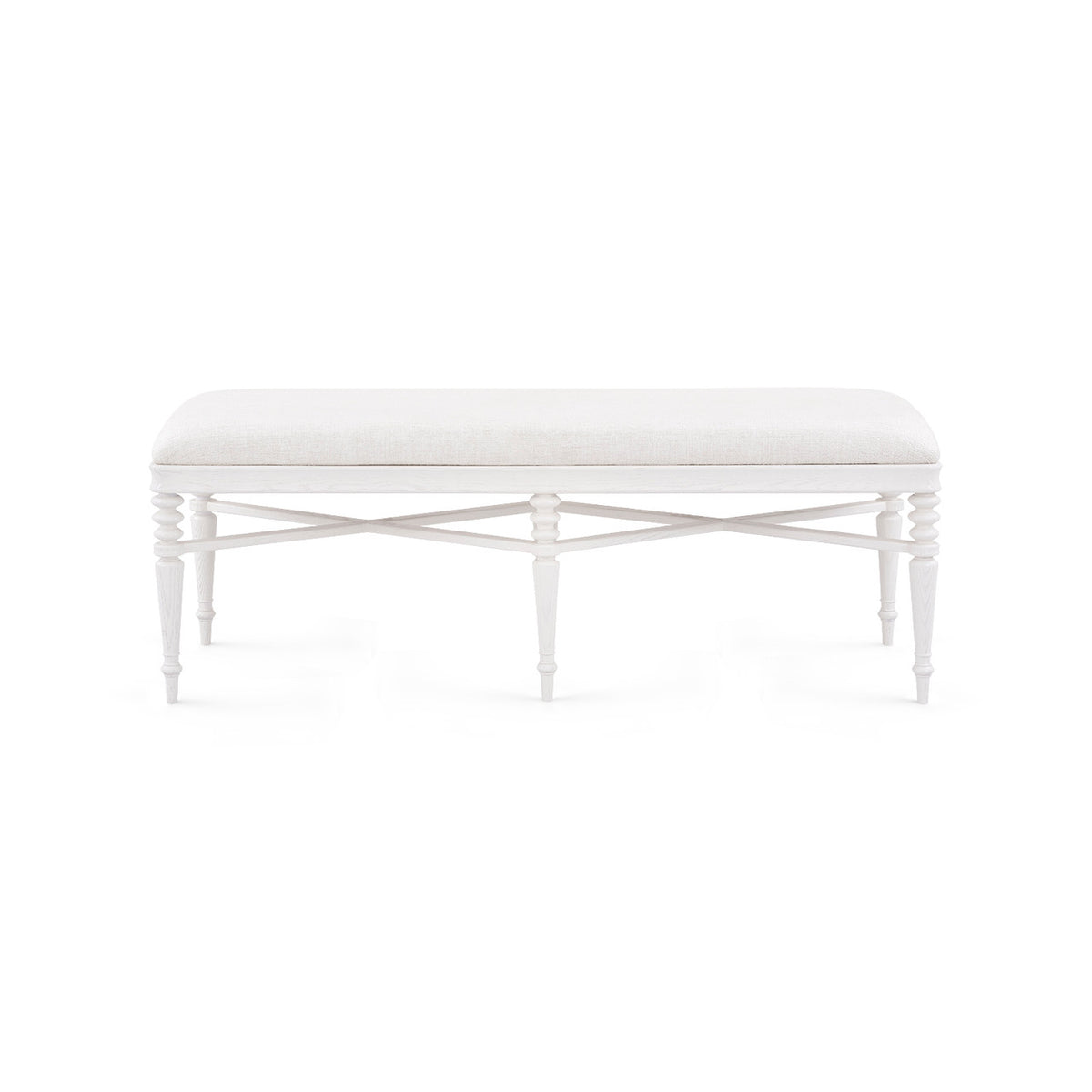 Villa & House Lawrence Bench, Glazed Whisper White