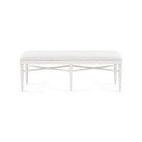 Villa & House Lawrence Bench, Glazed Whisper White