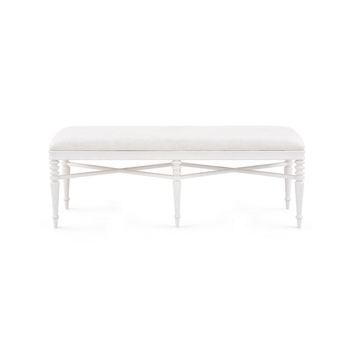 Villa & House Lawrence Bench, Glazed Whisper White